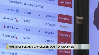 Winter storm causes flight cancellations at Lafayette airport