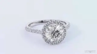 Platinum white gold gold unique halo engagement ring cross claws Cape Town Engagement Rings