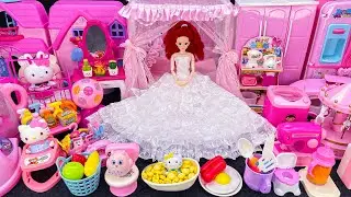 10 Minutes Satisfying with Unboxing Princess Bed, Refrigerator, Bathtub, Car, Barbie House Review