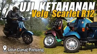 KUAT BANGET‼️ TOURING KE JALUR CURUG PANJANG UJI KEKUATAN VELG & TROMOL VESPA SCARLET RACING #vespa