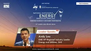 Testimonial : Andy LEO, EME AP Regional Industry Leader Energy and Utilities, SAS