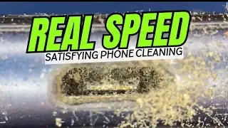 REAL SPEED satisfying phone cleaning under the microscope.