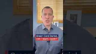 Green card denial, can I apply again? #immigration #greencard