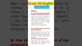 SNC English Grade 5 | Review 2 | Question Answers