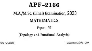 Most important questions for MSC mathematics, Topology, Functional Analysis
