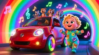 Vroom Vroom Car Journey 🚗 | Baby Car Song | Learn ABC & 123 | Kids Rhymes