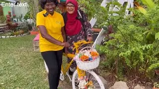 Loreta has created a magical garden with low cost materials