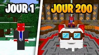 J'ai SURV&Eacute;CU 200 Jours sur Minecraft BEDROCK Hardcore.