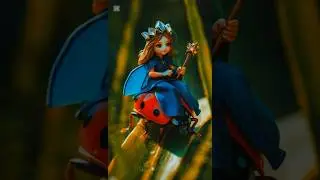 Miniature insect riders 🐛🐞 #ai #cute #macroobjects #miniature #animals #viralshorts #trending