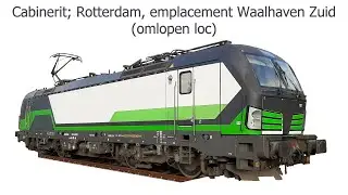 Cab ride train; Rotterdam, emplacement Waalhaven Zuid (omlopen loc) (20210720)