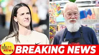 Television icon David Letterman attended Caitlin Clark's Iowa jersey retirement
