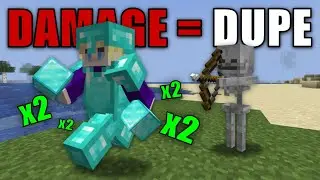Minecraft But My Inventory DUPLICATES Every Time I Take DAMAGE