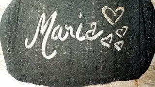 writing ur beautiful names on sand ⏳😁😀😘🎀#live#foryou