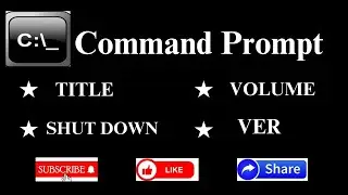 How to Use Title, Vol, Ver and Shut Commands in MS DOS in Hindi