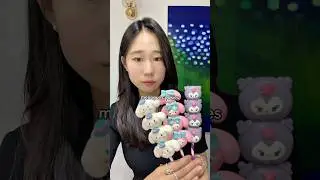 Sanrio meringue cookies #meringues #meringuecookies #meringue #foodreview #mukbang #food