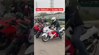 #Sunday Ride Hits 300km/h 🚀 #hayabusa #speed #stunts #superspeedo #thrill #motorcycle #adventure
