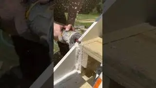 Cutting PVC Board for Stair Stringer | Deck Builder in Massachusetts #construction #carpentery