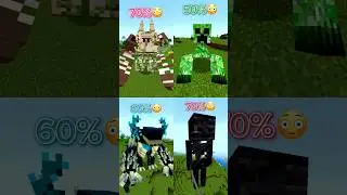 Golem VS Warden VS Creeper VS Wither Skeleton!!! #minecraft #titans #nomods