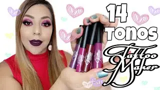 colección completa de labiales tattoo maker arabela. + 14 tonos 🤩💄💄