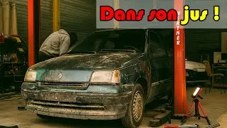 Clio 1 rescapée de 1994 : État des lieux CHOC + début de chantier !