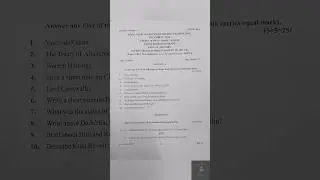 History of Modern India third sem exam paper - Major(2024) BA Honours #History#Exams#svuniversity