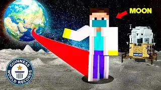 I Travelled 384,000,000 Blocks to The Moon in Minecraft | Mcaddon