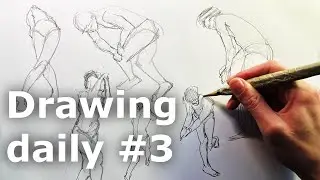Drawing ASMR &ndash; Daily Gesture Drawing &ndash; No Talking