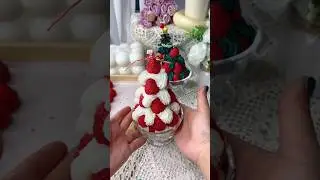 Strawberry Dessert Candle🕯️✨ #diy #craft #candlemaking #strawberry #satisfying #fyp #shorts #candles