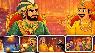 बीरबल और नख़रेबाज़ बिल्ली 🤣 || Akbar birbal ki majedar kahaniya || 😅 #cartoonstory 