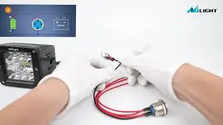 Nilight  Push Button Switch with Pre Wired Harness  Stainless Steel Self Locking Latching LED Round