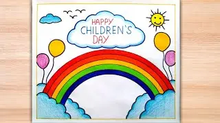 Children's day drawing//Children's day chart drawing//Children's day poster drawing//Easy drawing