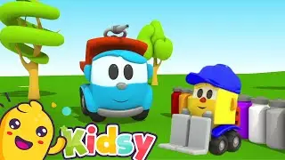 Leo the Curious Truck paints his friend  | Educational Cartoons for Kids | Kidsy