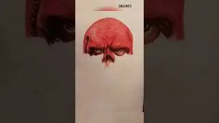 Red Skull Drawing #shorts