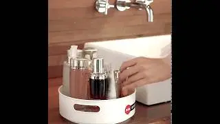Non-Slip Rotating Storage Tray Makeup Spice Kitchen Shelf Organizer