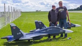 STUNNING RC MODEL JET FORMATION FLIGHT!! ELSTER JET TEAM*2x SUCHOI SU30 RC AIRPLANE
