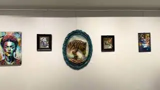 Walk Thru of Zitro (Luis Ortiz) Art Pieces in Back Gallery of the West Orange Arts Center part 2/3