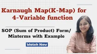 What is K-map | 4-variable K-map explained with example