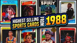 TOP 15 Most Valuable Sports Cards from 1988 recently sold baseball, basketball, football cards