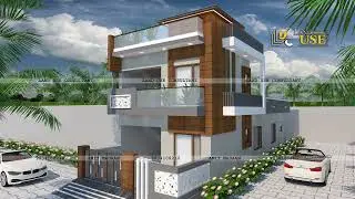 22 X 63 FEET HOUSE (154 GAJ) MODERN FRONT ELEVATION DESIGN