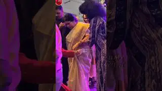 Sreesanth's daughter-in-law holding his mother's hand and bringing her down❤️#sreesanth #mother #...