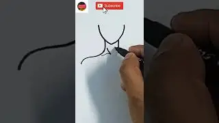 Female neck drawing (very easy) #shorts #ashortaday Canvassing Passion