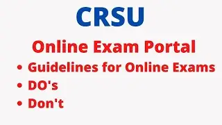 CRSU Online Exams Portal Open Link
