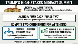 NoteBookLM - Trump invites Sisi and Netenyahou - Slide Video - A Secret Summit