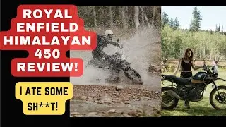 ROYAL ENFIELD HIMALAYAN 450 REVIEW! I CRASHED IN THE WATER!