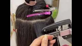 6D 2st hair extensions installation tutorial | aliexpress isheeny hair