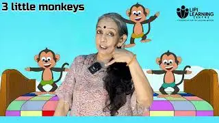 🐵 Three Little Monkeys | Action Songs For Toddlers | Pre-School| Kindergarten Kids | Lakshmi Lipi