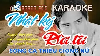 ♪ Karaoke NHẬT KÝ ĐỜI TÔI Thiếu Giọng Nữ | Song Ca Với Trình Lâm | Nhạc sống HD