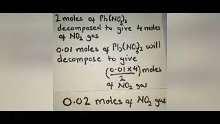 decomposition of lead (ii) nitrate soluble and some calculation about mole concept