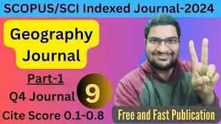 Free and Fast Scopus/SCI Index Geography Journals : Part-1 #phd #phdpublications