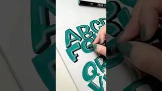 Those middle letters tho. 😂 Drawing the alphabet in block letters #lettering